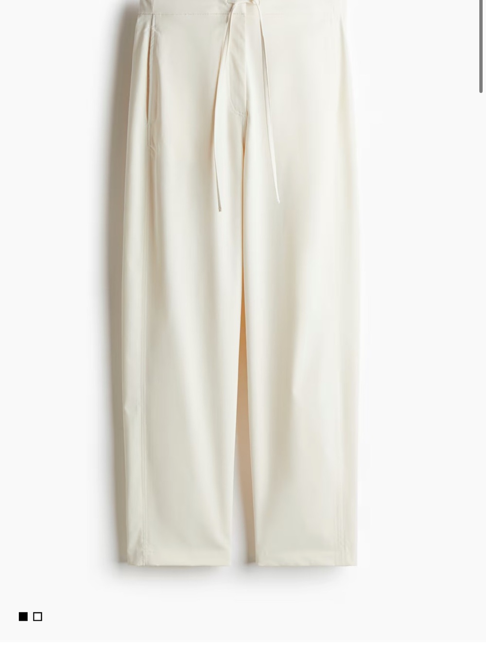 H&M ANKLE-LENGTH BARREL-LEG
PANTS IN CREAM - Picture 2 of 5